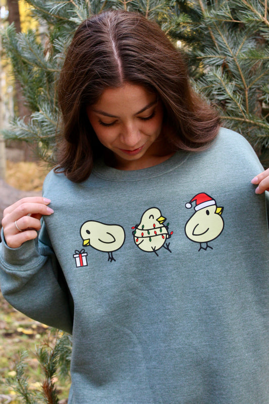 CHRISTMAS CHICKS CREWNECK SWEATSHIRT