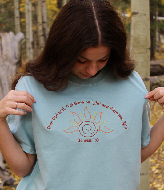 GENESIS 1:3 EMBROIDERED T-SHIRT